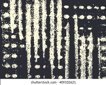 Abstract vector grunge background. Monochrome composition of irregular overlapping geometric shapes. Created using handmade camera-less photographic print, 