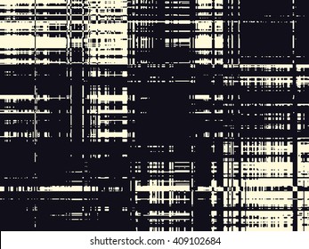 Abstract vector grunge background. Monochrome composition of irregular overlapping geometric shapes. Created using handmade drawing.