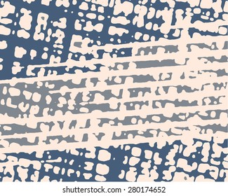 Abstract vector grunge background. Two-tone composition of enlarged irregular raster  elements. Created using handmade camera-less black and white photograph.