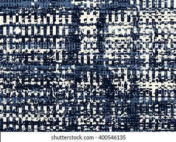 Abstract vector grunge background. Two-tone handmade based composition of irregular geometric overlapping shapes.