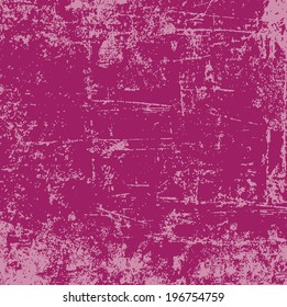 Abstract vector grunge distressed and scratched purple weathered paint background