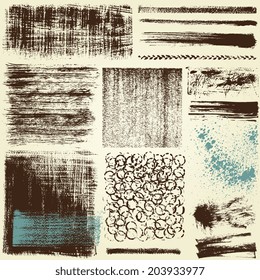 Abstract vector grunge elements.