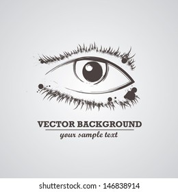 Abstract vector grunge eyes. Vision