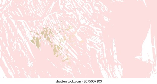 Abstract vector grunge patina effect pastel colored gold  texture. Isolated paint strokes under clipping mask for easy editing. 
