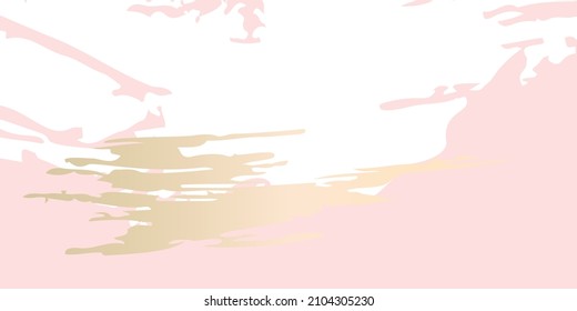 Resumen de la patina de grunge vectorial efecto textura de oro de color pastel. Aislado pinta trazos bajo la máscara de recorte para una edición sencilla. 