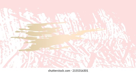 Abstract vector grunge patina effect pastel colored gold  texture. Isolated paint strokes under clipping mask for easy editing. 
