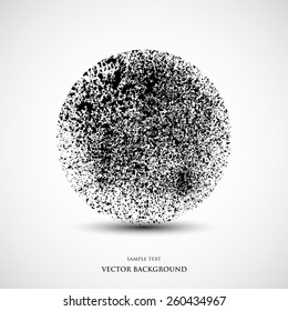 Abstract vector grunge ragged circle design