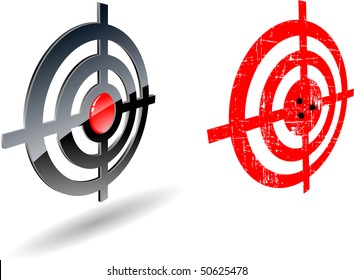 the abstract vector grunge target set