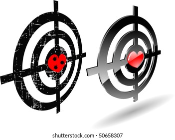 the abstract vector grunge target set