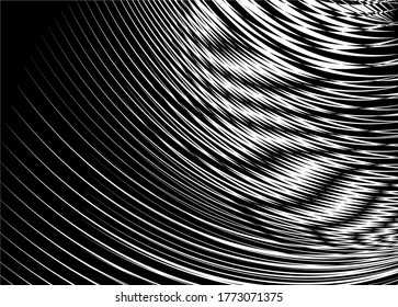 
Abstract vector hair from white lines on a black background. Modern vector pattern