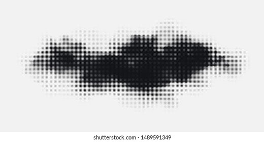 Abstract vector halftone background. Black and white texture.