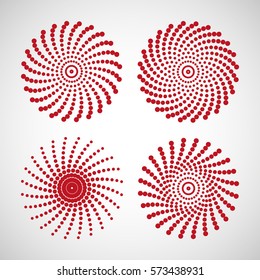 Abstract vector halftone dots. Circle vector illustration. Dotted vector background. Logo symbols.