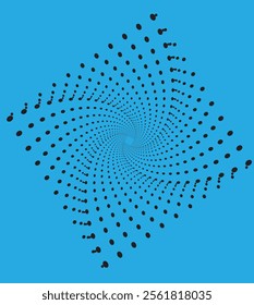 Abstract vector halftone tilted background. Dotted texture and trendy halftone tonal gradation effect.