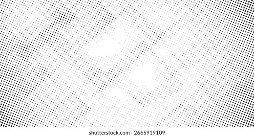 Abstract vector halftone tilted background with grainy stripes. Dotted texture and trendy halftone tonal gradation effect. Eps 10
