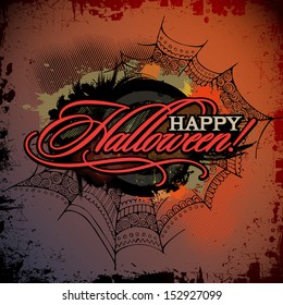 Abstract vector Halloween grunge design card