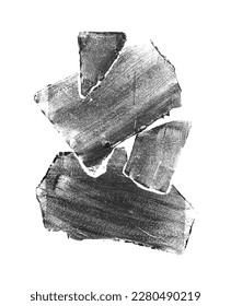 Abstract vector hand drawn illustration. Black ink on white background. Abstract shapes. Grunge texture.
