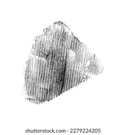 Abstract vector hand drawn shape. Black ink on white background.