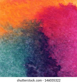 abstract vector hand drawn watercolor background, stain watercolors colors wet on wet paper