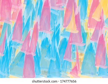 Abstract vector hand painted watercolor background