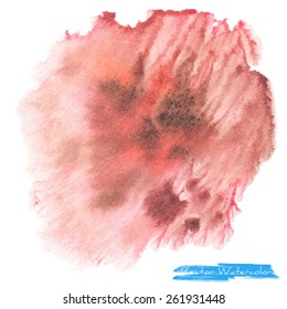 Abstract vector hand painted watercolor background