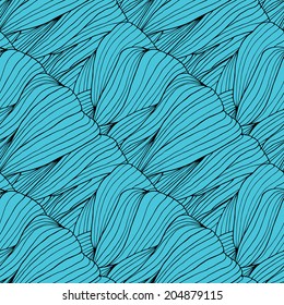 abstract vector hand-drawn skein seamless wallpaper background pattern design