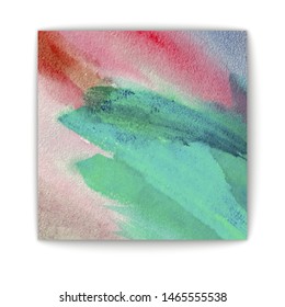 Abstract vector hand-drawn watercolor background. Colourful template. There is blank place for your text.