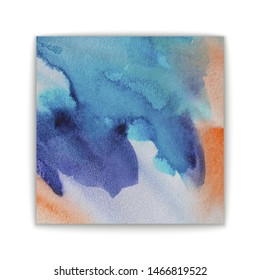 Abstract vector hand-drawn watercolor background. Colourful template. There is blank place for your text.