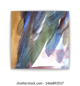 Abstract vector hand-drawn watercolor background. Colourful template. There is blank place for your text.