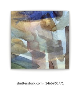 Abstract vector hand-drawn watercolor background. Colourful template. There is blank place for your text.
