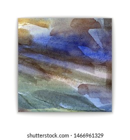 Abstract vector hand-drawn watercolor background. Colourful template. There is blank place for your text.