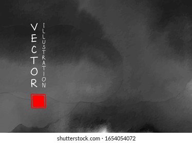 Abstract vector hand-drawn watercolor background. Color backdrop. There is blank place for your text.