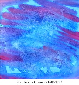 Abstract vector hand-drawn watercolor background for your New Year or Christmas design.
