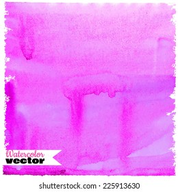 Abstract vector hand-drawn watercolor background. Colourful template. There is blank place for your text.Abstract watercolor art hand paint isolated on white background. quare watercolor banner