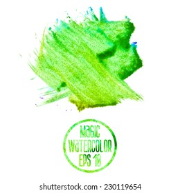 Abstract vector hand-drawn watercolor background.