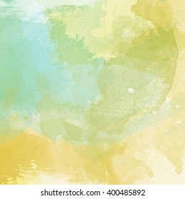 Abstract vector hand-drawn watercolor background. Colourful template. There is blank place for your text. EPS 10
