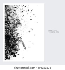 Abstract vector hand-drawn watercolor background.