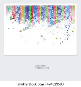 Abstract vector hand-drawn watercolor background.