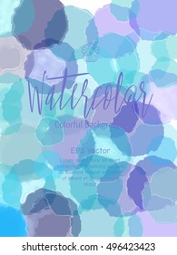 Abstract vector hand-drawn watercolor background. Stock vector illustration.