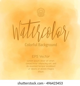 Abstract vector hand-drawn watercolor background. Stock vector illustration.