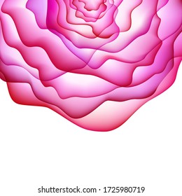 Abstract vector handmade alcohol ink fluid watercolor image. pink rose illustration. 3d fluid flow shape. Color isolated pink splash in modern style, transparent texture