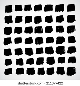 Abstract vector hand-painted square backgrounds