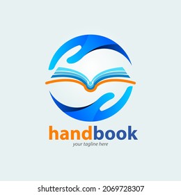 Abstract vector, hands holding book for literacy program.