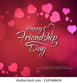 Abstract vector Happy Friendship day stylish background