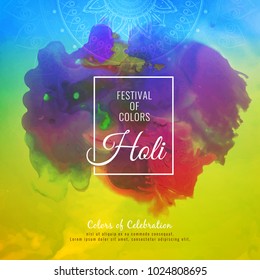 Abstract vector Happy Holi colorful festival background illustration