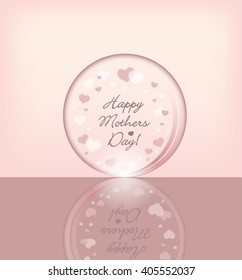 Abstract vector happy mothers day globe background