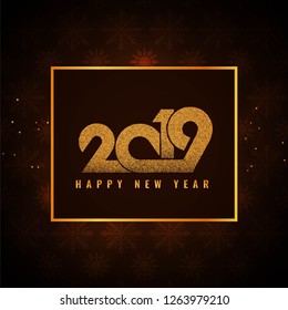 Abstract vector Happy new year 2019 elegant background design