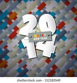 Abstract Vector Happy New Year 2014 Background 