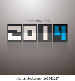 Abstract Vector Happy New Year 2014 Tile