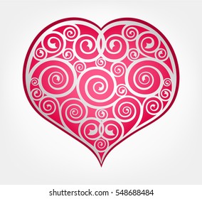 Abstract vector heart. Design for Valentine's Day