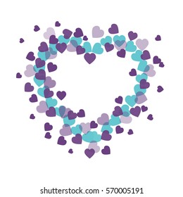 Abstract vector heart . Element for frame. Vector illustration for Valentines Day. Love concept. Cute happy wallpaper. Good idea for your Wedding. Romantic Lovely Frame Design